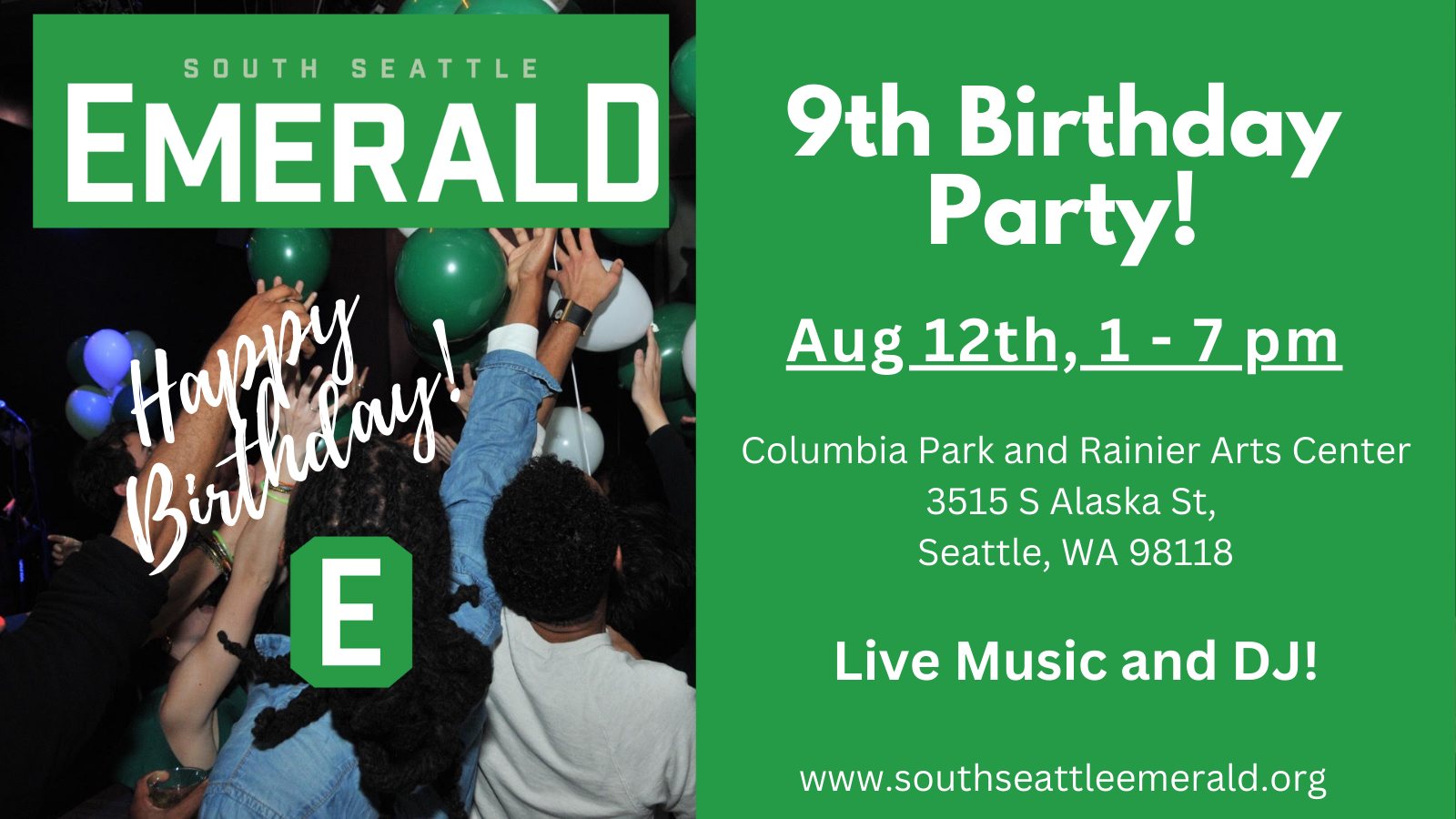 South Seattle Emerald 9th birthday party